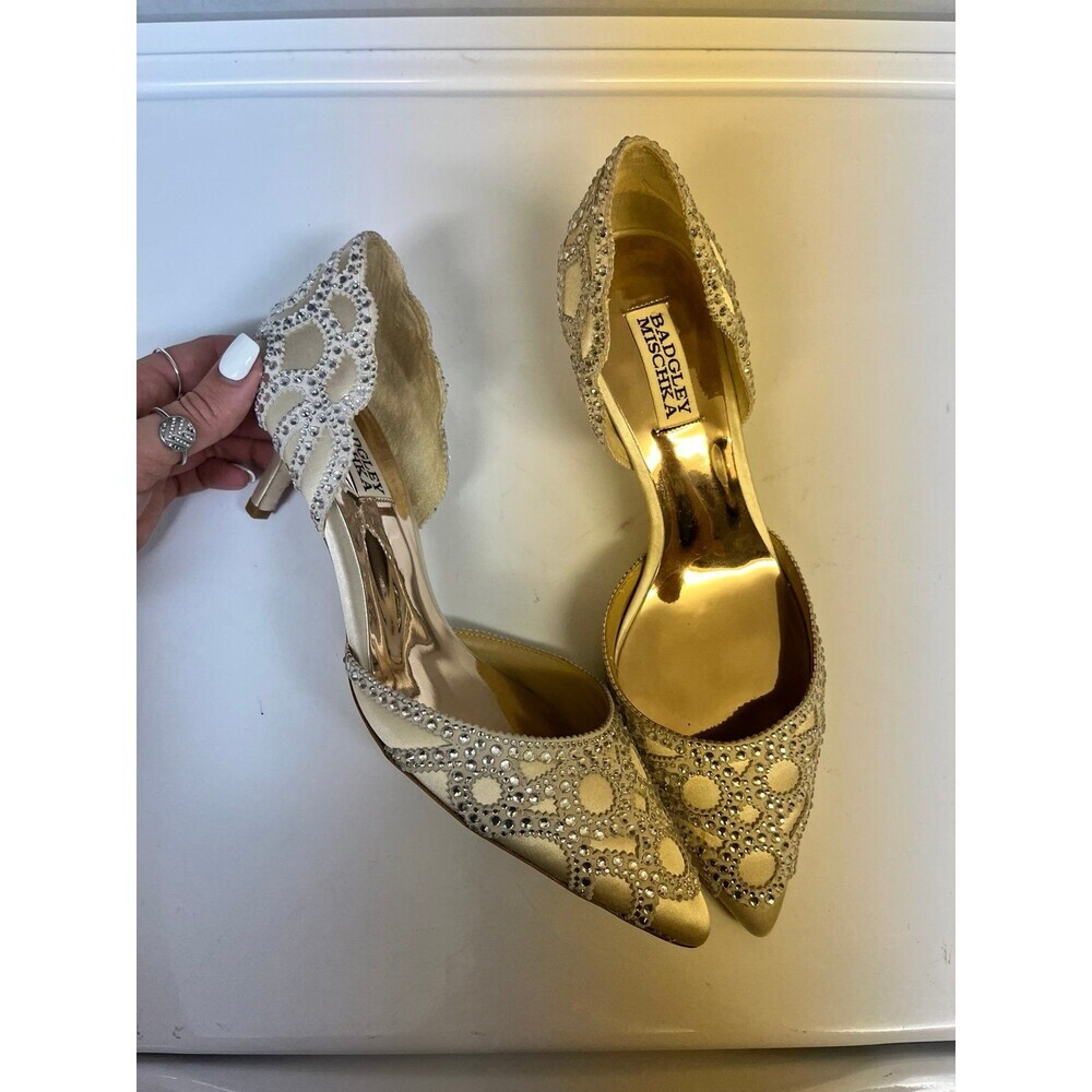 ✨👠 Badgley Mischka Ginny Pointed Toe D’Orsay Evening Heels 👠✨